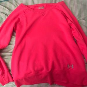 Hot Pink Under Armour Crew Neck Sweatshirt